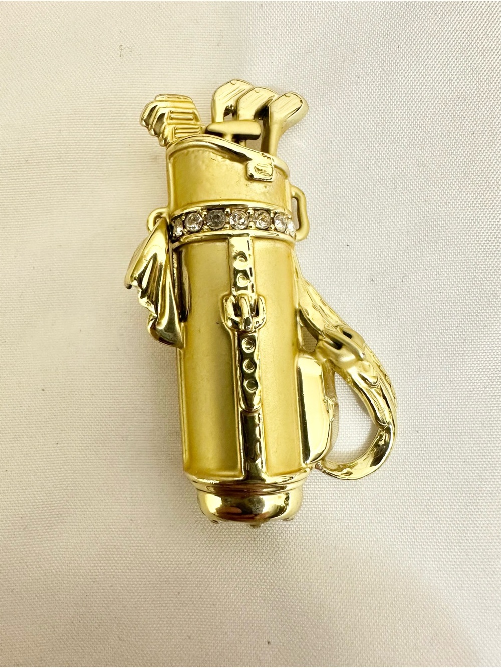 Gold Golf Bag Brooch